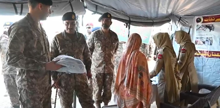 Field Marshal visits flood-hit areas in Kasur, Jalalpur Pirwala: ISPR