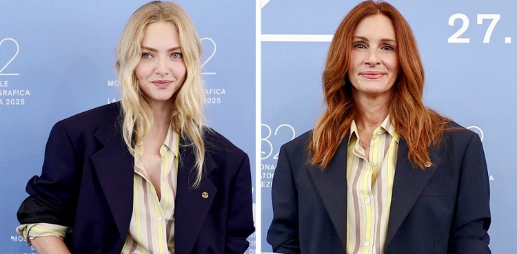 Amanda Seyfried rocks Julia Roberts' borrowed fit at Venice Film Festival