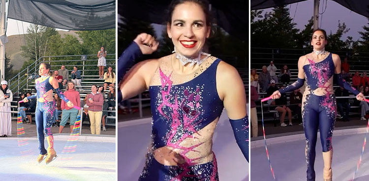 Hungarian Ice skater sets Guinness World Record with 136 rope skips on ice