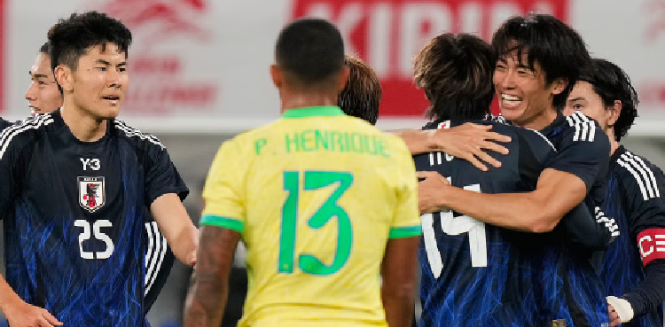 Japan roar back in Tokyo to beat Brazil for first time