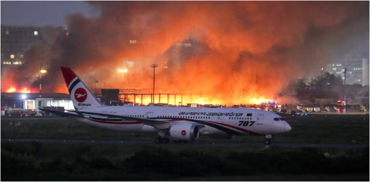 Fire at Dhaka airport cargo terminal forces flight delays, diversions
