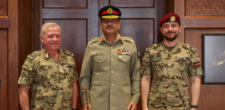King Abdullah II lauds Pak Army’s role in regional peace during meeting with Field Marshal