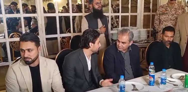 PCB Chairman Mohsin Naqvi attends Abrar Ahmed valima reception in Karachi