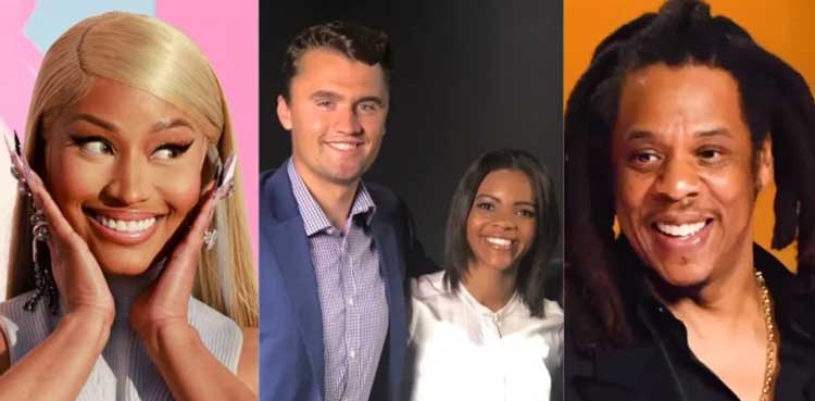Candace Owens shares texts with Charlie Kirk praising Nicki Minaj and Jay-Z