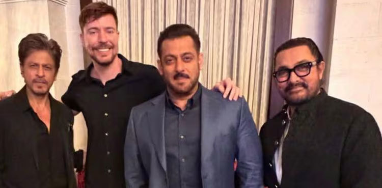 MrBeast Hints at collab with Shah Rukh, Salman and Aamir Khan with epic photo