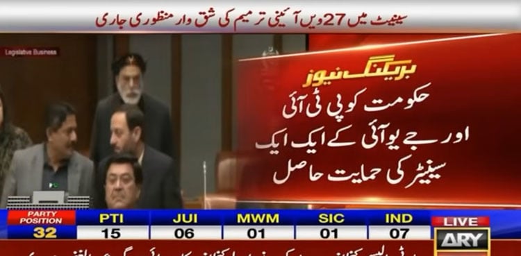 Names of senators who voted for 27th Constitutional Amendment revealed