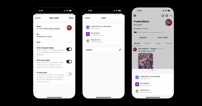 Threads introduces creator profiles and links to lure podcasters away from Rivals