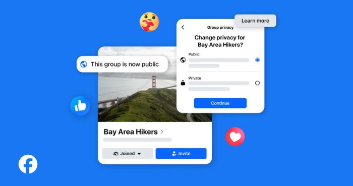 Meta lets private Facebook groups to go public while protecting users' privacy