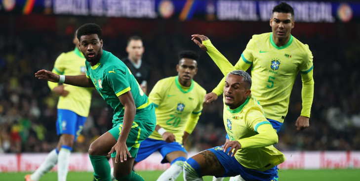 Brazil beat Senegal 2-0 in feisty friendly at the Emirates