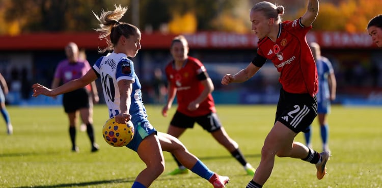 Man United edge Brighton 3-2 to keep WSL title challenge on course