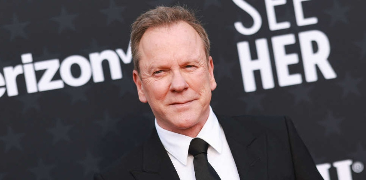 Kiefer Sutherland gets a Christmas glow up in 'Tinsel Town'