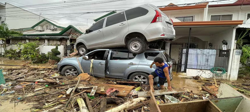 Dozens killed, army helicopter downed as Typhoon Kalmaegi hits Philippines