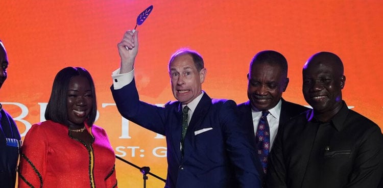 Prince Edward earns ‘fun prince’ title after lively cake cutting in Ghana