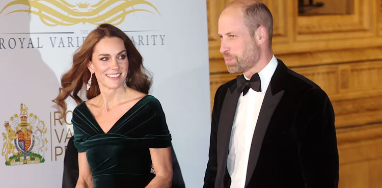 Prince William, Kate stun in matching velvet looks at 2025 Royal Variety Performance