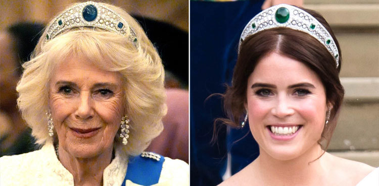 Queen Camilla wears Princess Eugenie’s wedding Tiara at Windsor reception