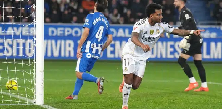 Rodrygo nets winner as Real Madrid edge past Alaves