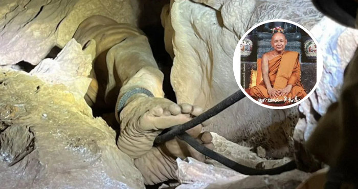 Buddhist monk rescued after four days stuck in 'rock crevice'