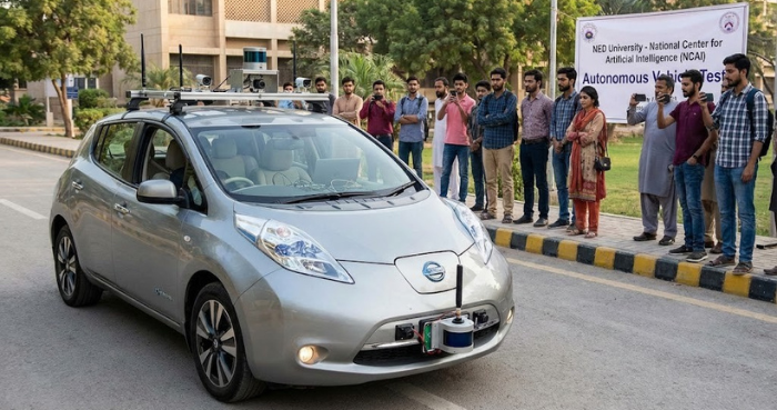 Pakistan unveils first AI-powered driverless car at NED University