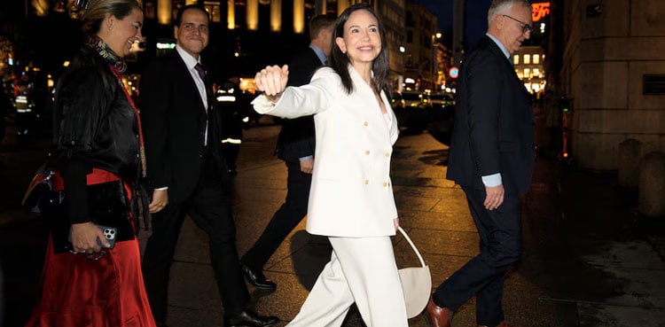 Nobel Peace Prize winner Machado vows to bring award back to Venezuela