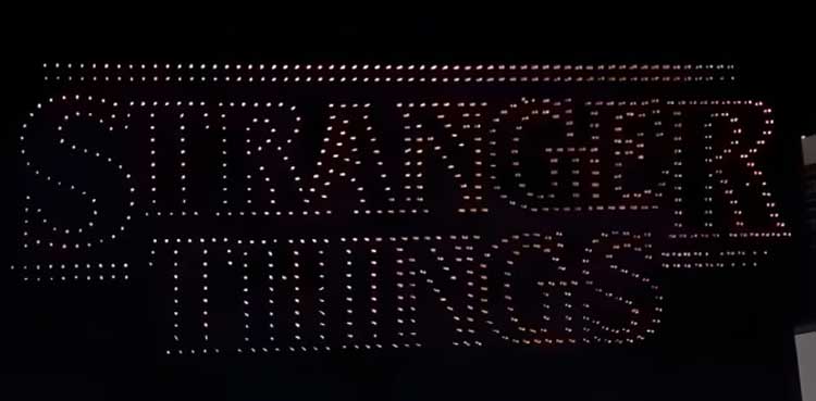 Stranger Things celebrates with dazzling drone show in Las Vegas