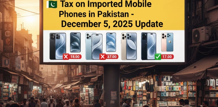 Tax on imported mobile phones in Pakistan- December 5, 2025 update