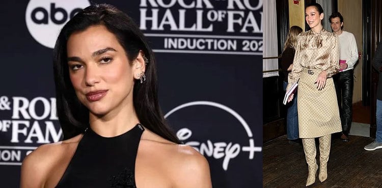 Dua Lipa steps out in sleek Gucci look for her book club event
