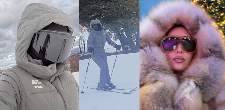 Kim Kardashian goes incognito during holiday ski getaway