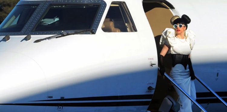 Lady Gaga touches down in Melbourne on private jet owned by climate billionaire