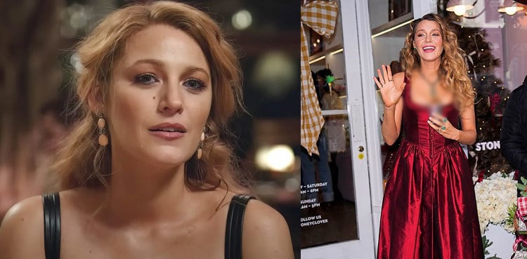 Blake Lively beams in festive red as Justin Baldoni trial faces months-long delay