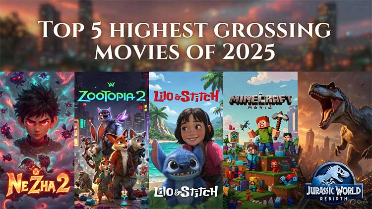 Top 5 Highest Grossing Movies of 2025