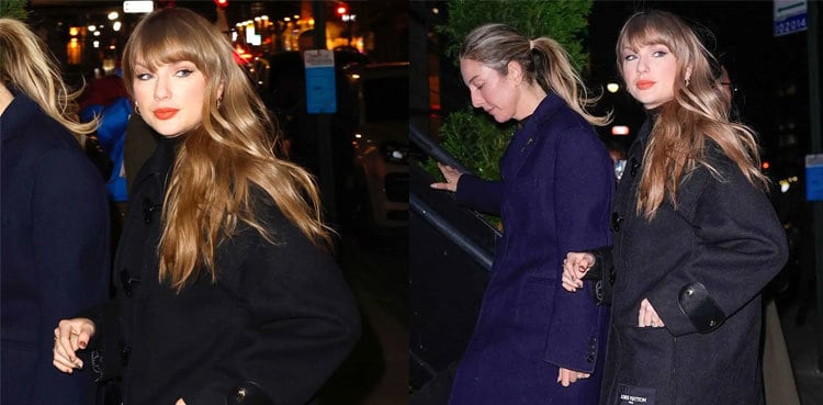 Taylor Swift rocks monochrome designer look for dinner date with Este Haim