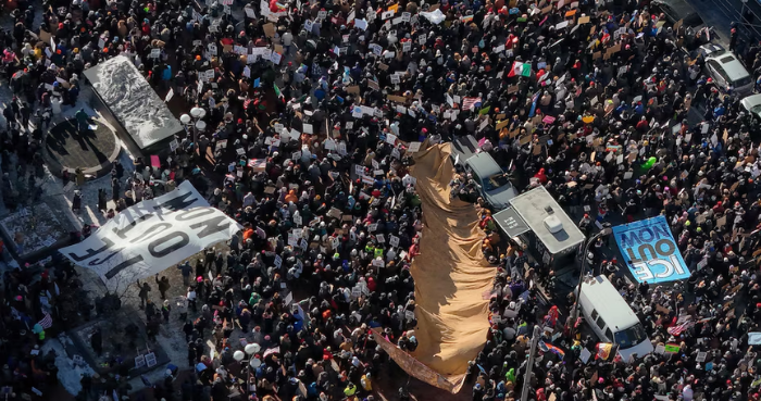 Thousands demonstrate in Minnesota and across US to protest ICE
