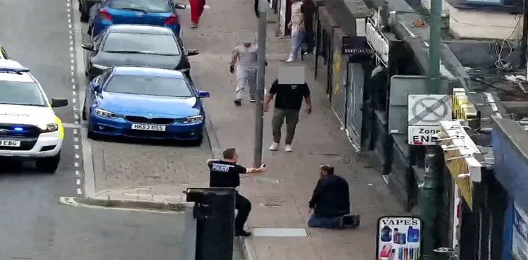 Star of the Apprentice filmed saving people from ‘psychotic’ knifeman