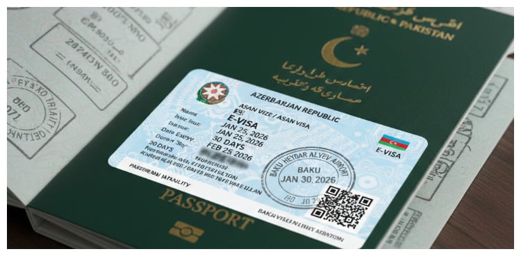 Azerbaijan visit visa fee, services charges in Pakistan, January 2026 update