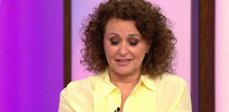 Nadia Sawalha fights tears live on air