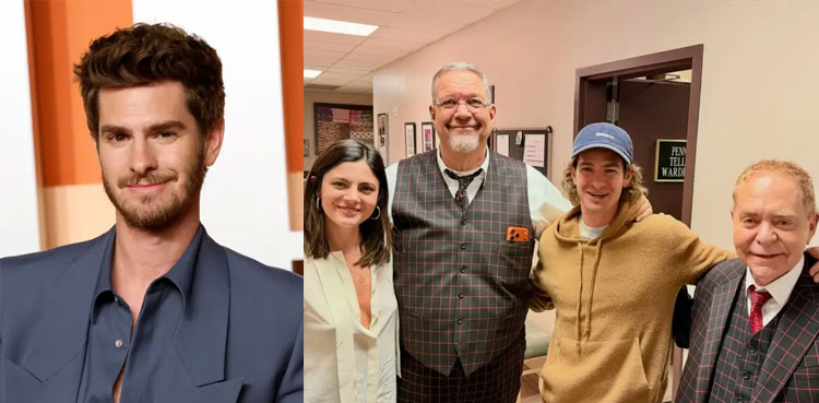 Andrew Garfield looks unrecognizable in long blond hair with Monica Barbaro