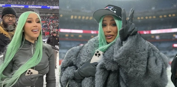 Cardi B goes wild after Stefon Diggss as Patriots reach Super Bowl