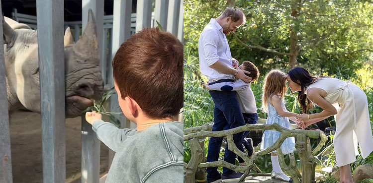 Prince Archie feeds baby rhino in sweet video shared by Meghan Markle