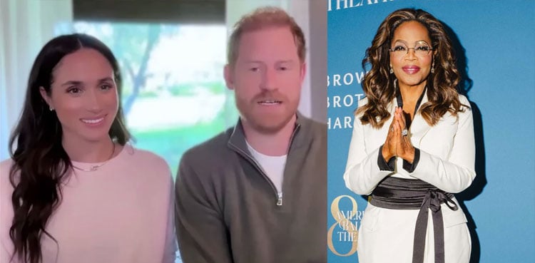 Prince Harry, Meghan make surprise virtual appearance at Oprah event