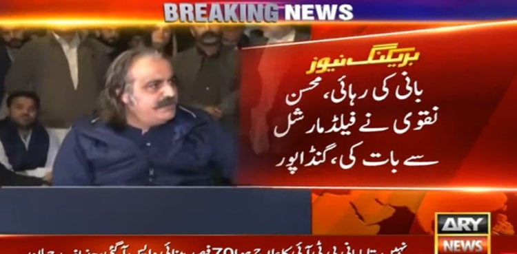 Mohsin Naqvi did more than anyone for PTI founder’s release, says Gandapur