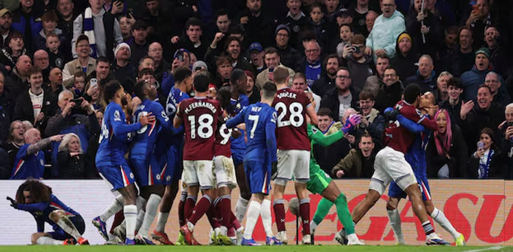 Chelsea and West Ham fined heavily for mass brawl at end of London derby
