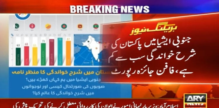 FAFEN report reveals Pakistan’s literacy rate lowest in South Asia