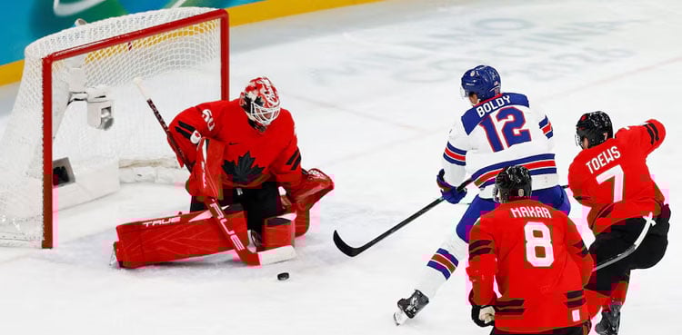 US claim long-awaited men’s ice hockey gold by beating rivals Canada in overtime thriller