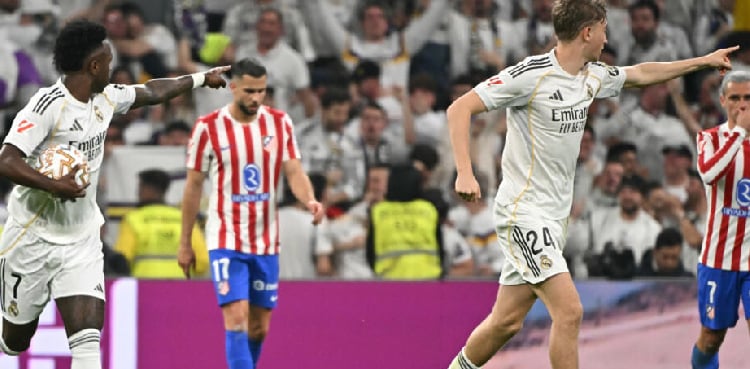 Real Madrid down Atletico in derby, leaders Barca edge Rayo