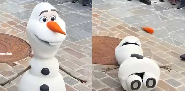 Disneyland Paris debut: AI Olaf animatronic malfunctions