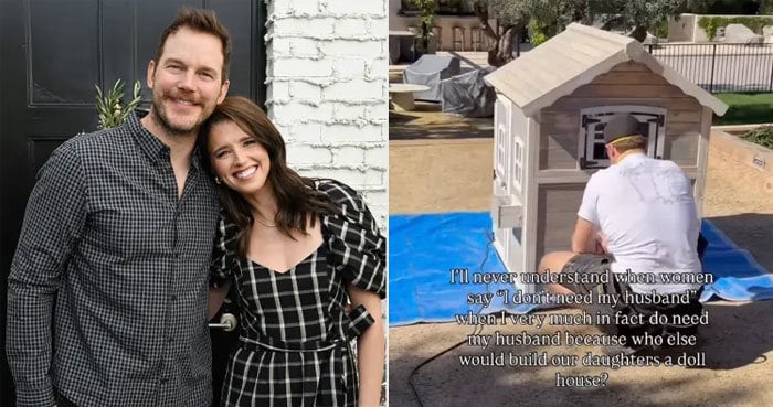 Chris Pratt melts hearts as he builds dollhouse for his daughters