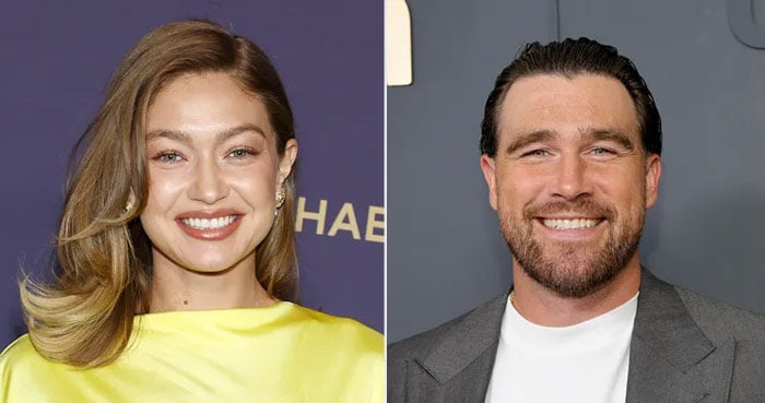 Gigi Hadid reacts as Travis Kelce joins Tommy Hilfiger as ambassador