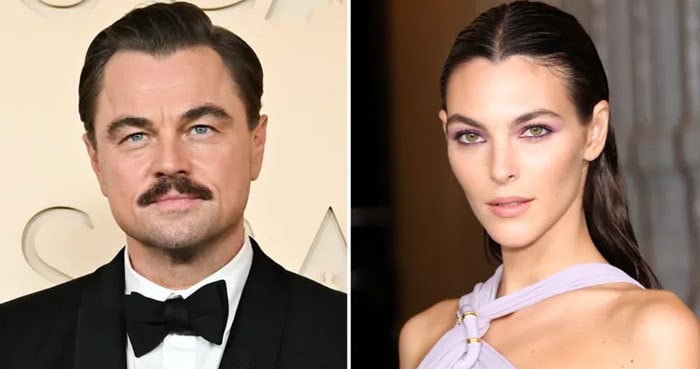 Leonardo DiCaprio debuts mustache at 2026 Oscars with girlfriend Vittoria Ceretti