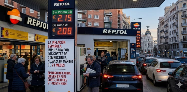Fuel costs push Spanish inflation to 21-month high