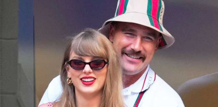 Taylor Swift joins fiancé at NYC shoot